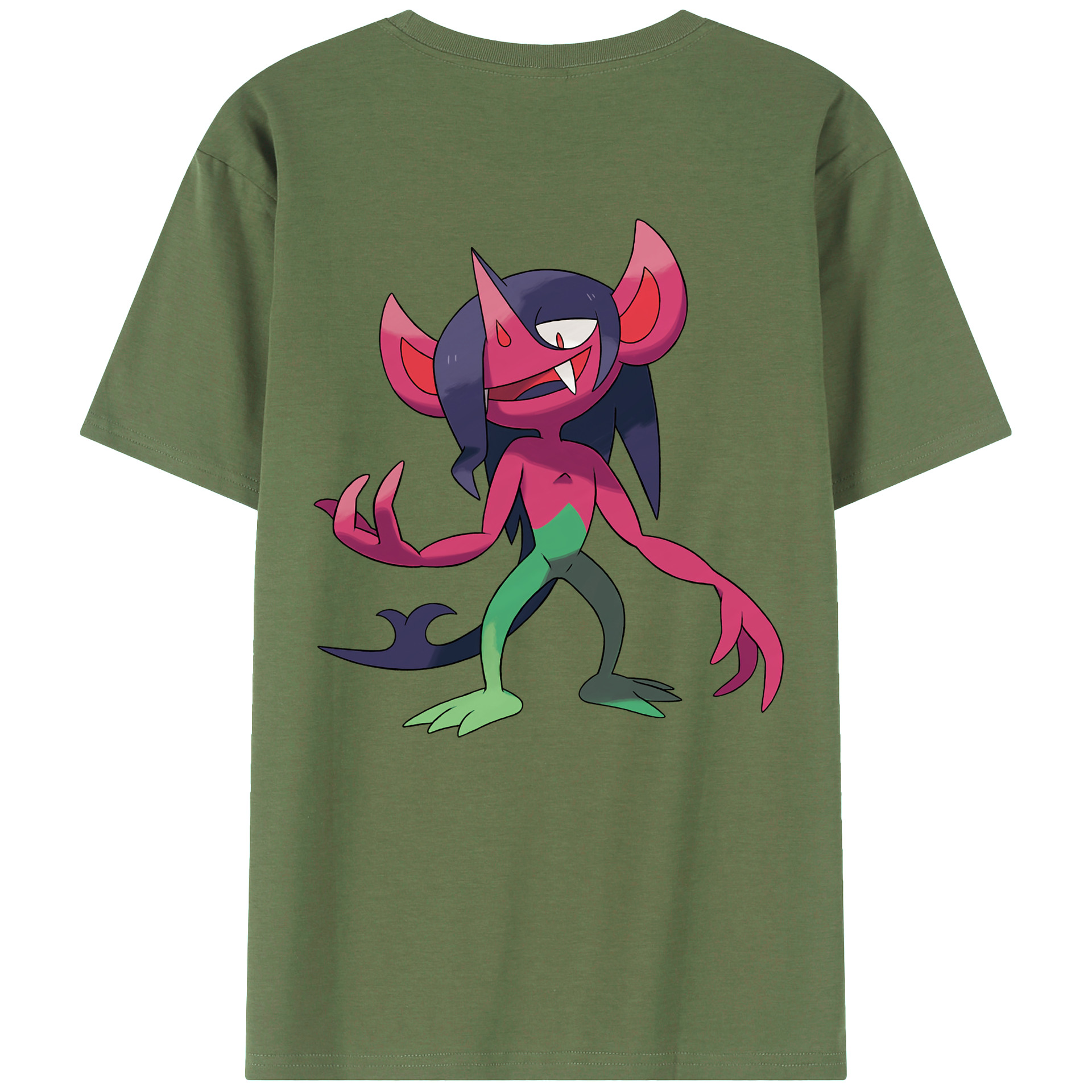 （画像用） ポケットモンスター Pokémon 綿100％ メンズ半袖Tシャツ（バックプリント） 通気性